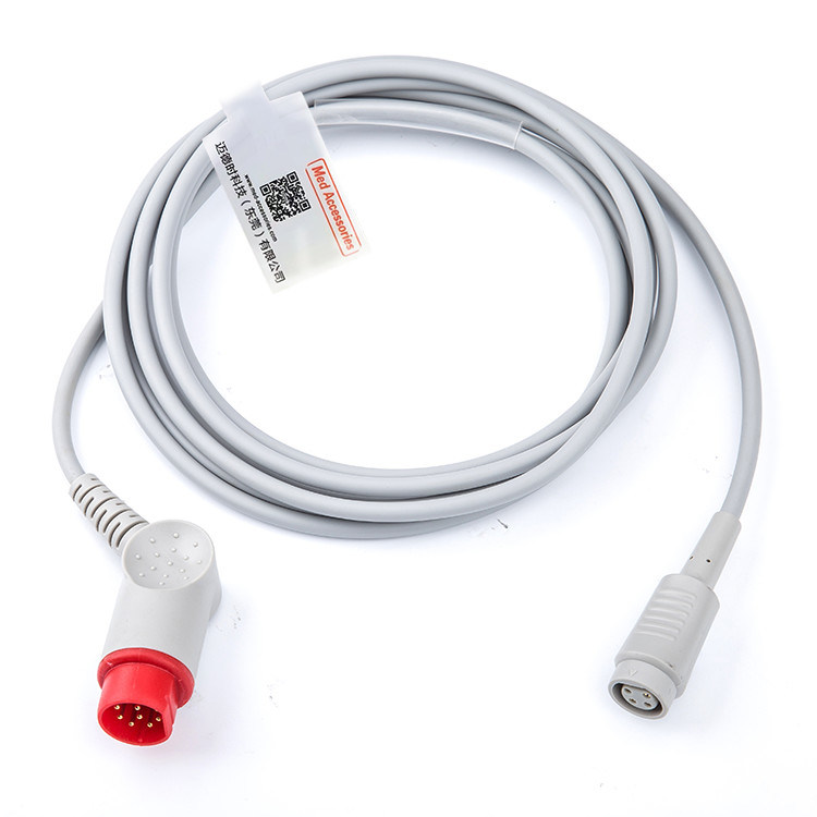 Cable portátil de adaptador de IBP TPU Compatible Mindray a MR 12 pin IBP Transductor