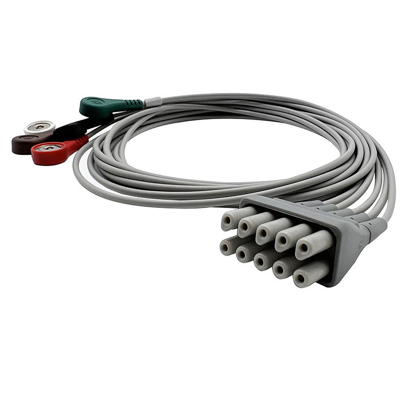 9293-059-50 Welch Allyn ECG conjunto de plomo, 3 o 5 extremos del alambre snap