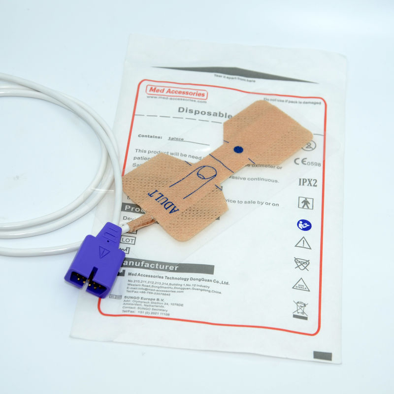 Sonde adulta con sensor Spo2 desechable de Nellcor Compatible con N-550/N-560/N-595/N-600/N-600x/N-65