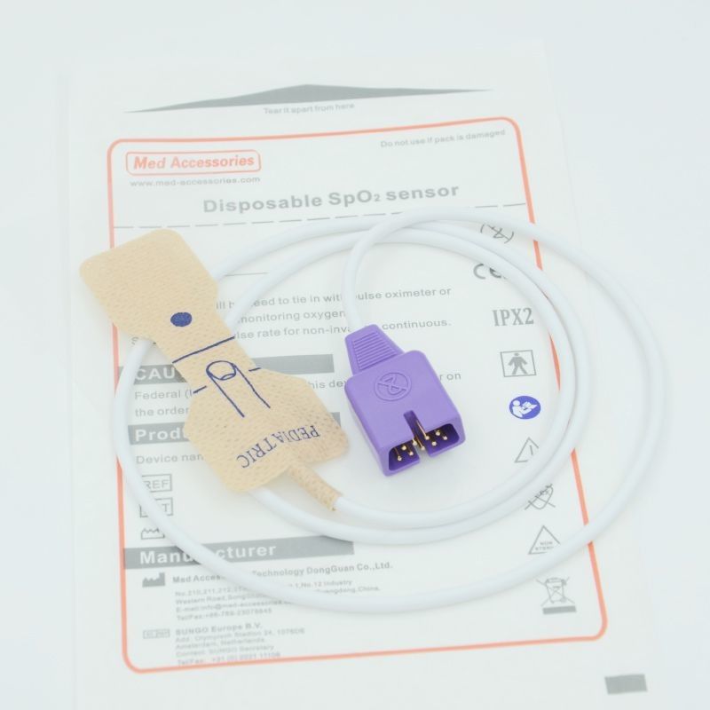 Sensor de oxímetro desechable no tóxico, sensor portátil Nellcor pediátrico Spo2