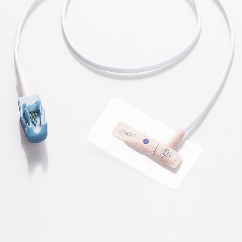 Compatible con GE OXYTIP OXY-AP Oximax Spo2 sensor adhesivo desechable de 8 pines Proba para adultos