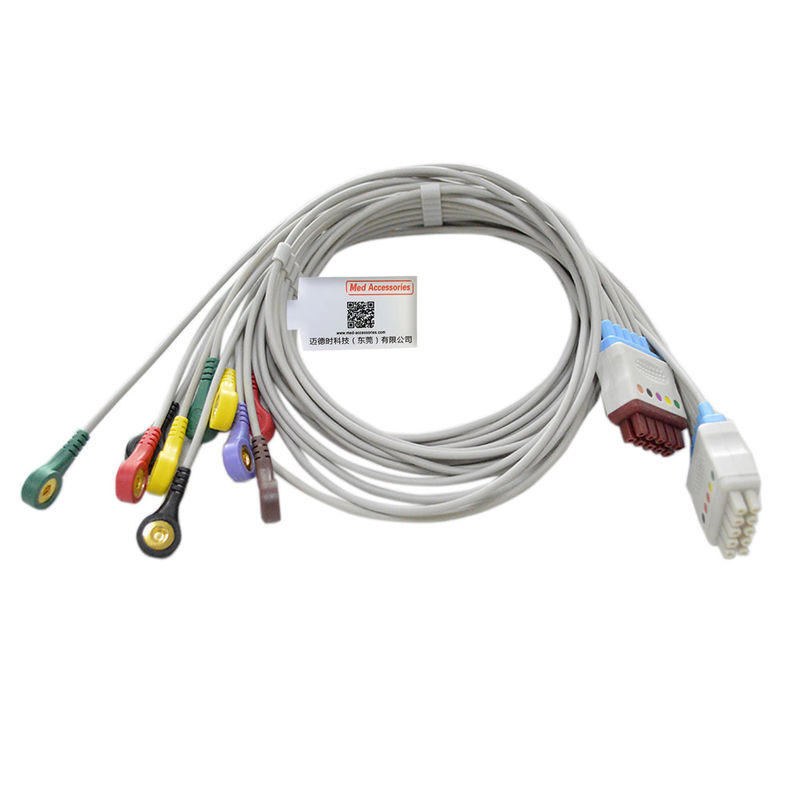 GE Marquette ECG Cable 10 conduce color gris compatible estable