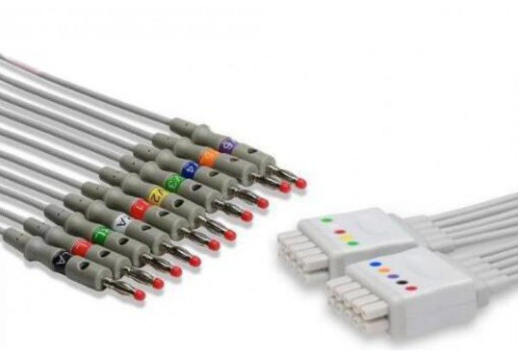 GE Marquette ECG Cable 10 conduce color gris compatible estable