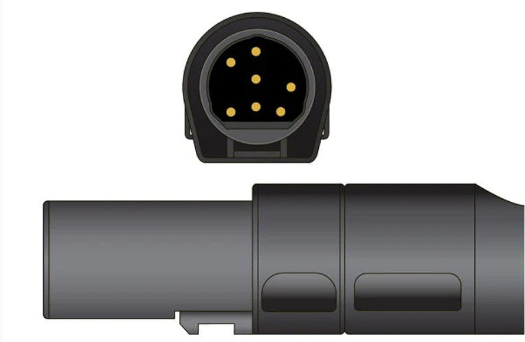 Datex GE Ohmeda Compatible con el sensor SpO2 de clip de dedos de 7 pines corto - OXY-F1-H