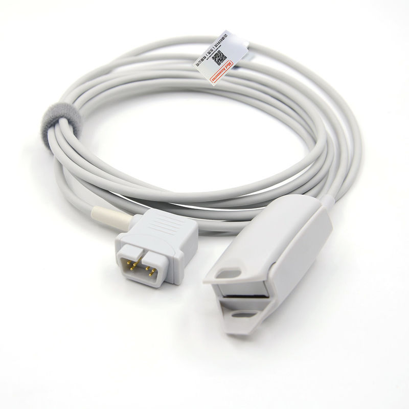 Práctico sensor de oxímetro de pulso gris reutilizable, silicona de punta blanda para bebés reutilizable sensor SpO2 para monitores de pacientes DRE