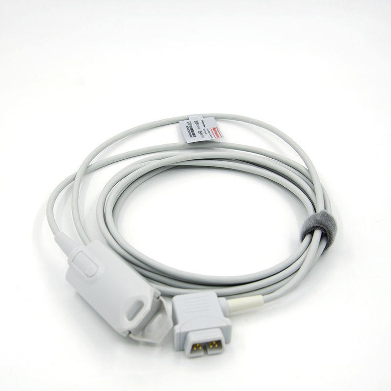 Práctico sensor de oxímetro de pulso gris reutilizable, silicona de punta blanda para bebés reutilizable sensor SpO2 para monitores de pacientes DRE