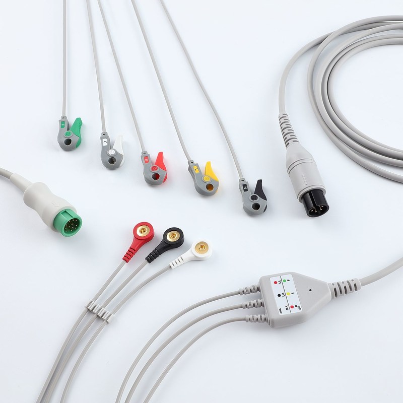 Cable de monitoreo de ECG compatible longitud estable de 3,4 m para los monitores principales del paciente