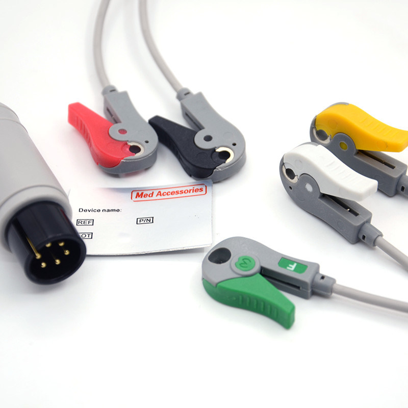 Mindray Portable Spo2 Probe Sensor Conector redondo Cable de oxímetro de pulso