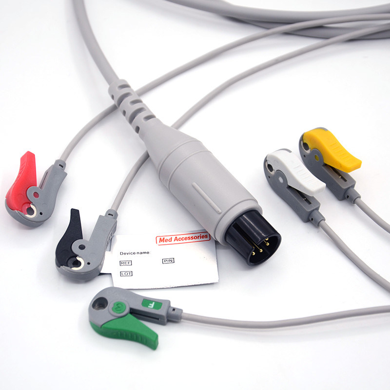 Mindray Portable Spo2 Probe Sensor Conector redondo Cable de oxímetro de pulso