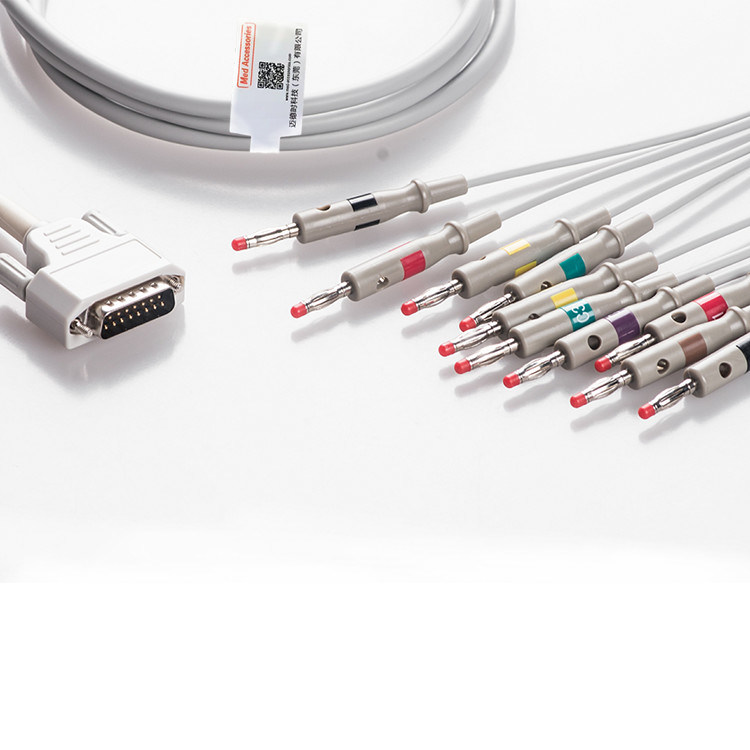 Burdick Atria Plus Eclipse Direct Connect Cable de ECG 10 Lideras AHA Banano 3,0m de longitud