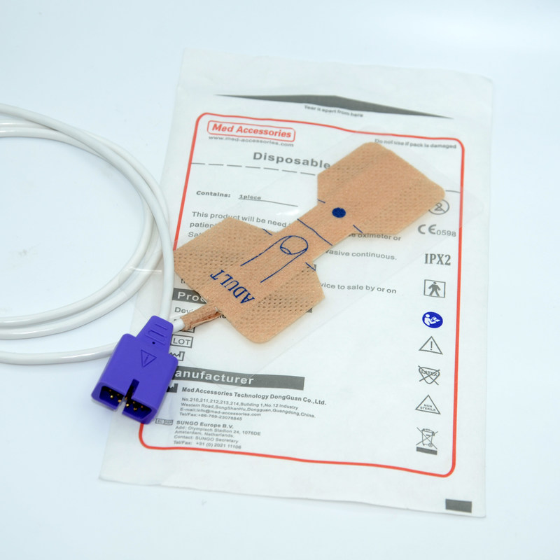 Adhesivo desechable para adultos con sensor Spo2 Durable para monitores de marcas principales Compatible con Nellcor