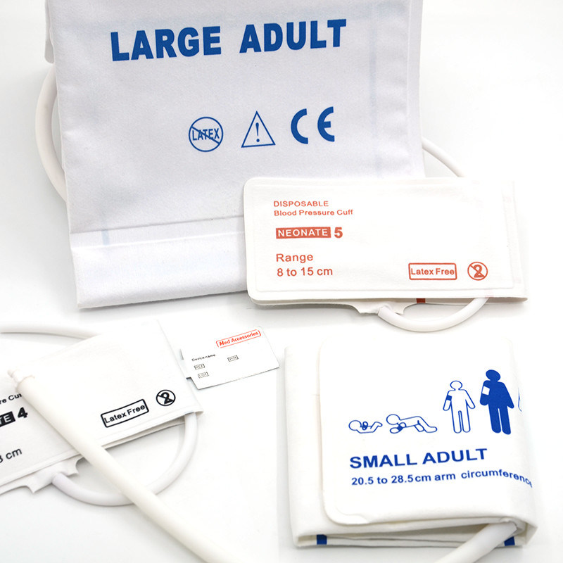 Accesorios médicos ISO13485 NIBP manguito material TPU desechable reutilizable para bebés adultos