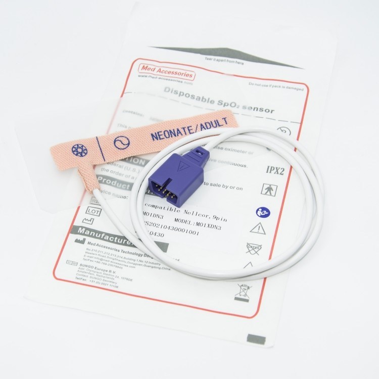 Adhesivo desechable para adultos con sensor Spo2 Durable para monitores de marcas principales Compatible con Nellcor
