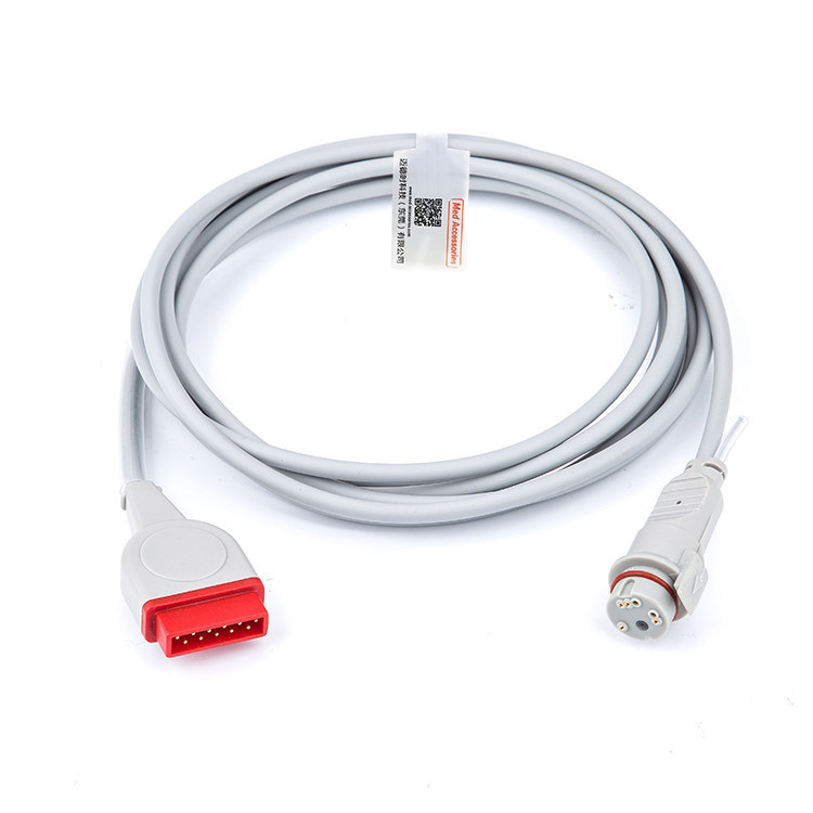 Presión sanguínea invasiva IBP Adaptador de cable GE Transductor de atención médica 11 Pin Med Accesorios