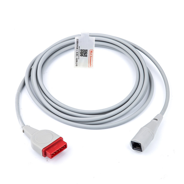Presión sanguínea invasiva IBP Adaptador de cable GE Transductor de atención médica 11 Pin Med Accesorios