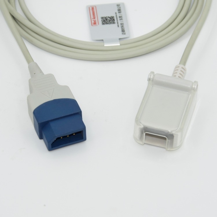 Cable de sensor Spo2 de color gris con material TPU y período de 12 meses