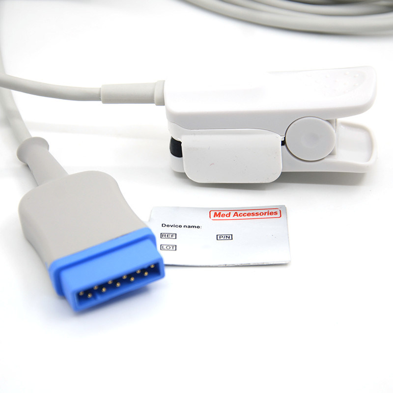 Fabrica de alta calidad GE Marquette compatible con el dedo adulto Spo2 sensor 11 pin GE sensor Spo2