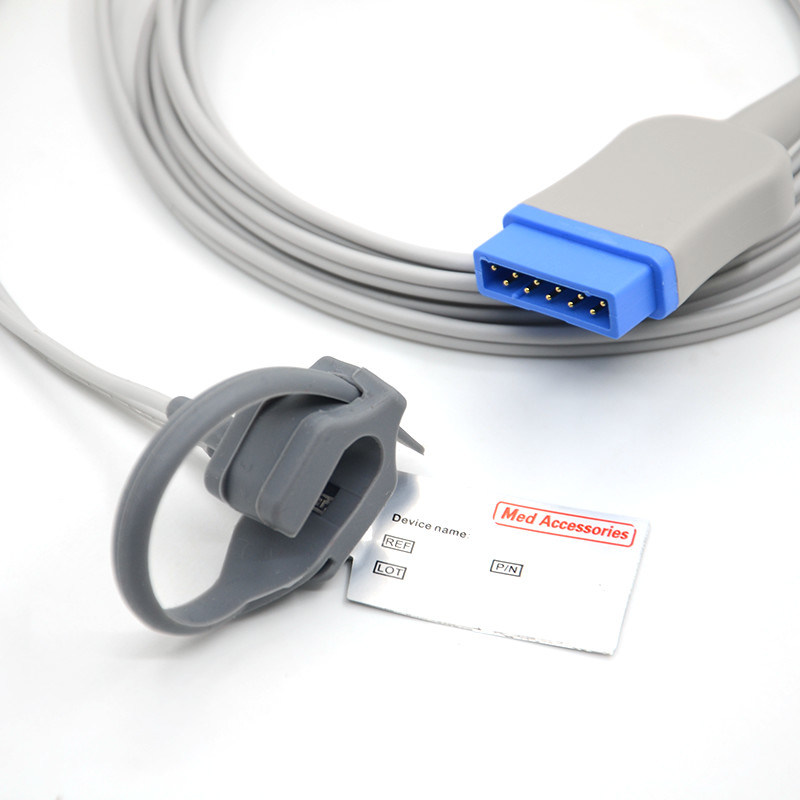 Reutilizable para adultos punta blanda sensor de la sonda correas sensor de la sonda compatible con GE Marquette 11pin sensor de la sonda de GE