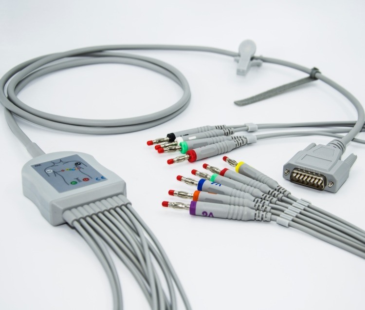 Conjunto de cable de ECG con conector de mortero de plátano de diámetro de cable 3.0 para el accesorio del monitor del paciente