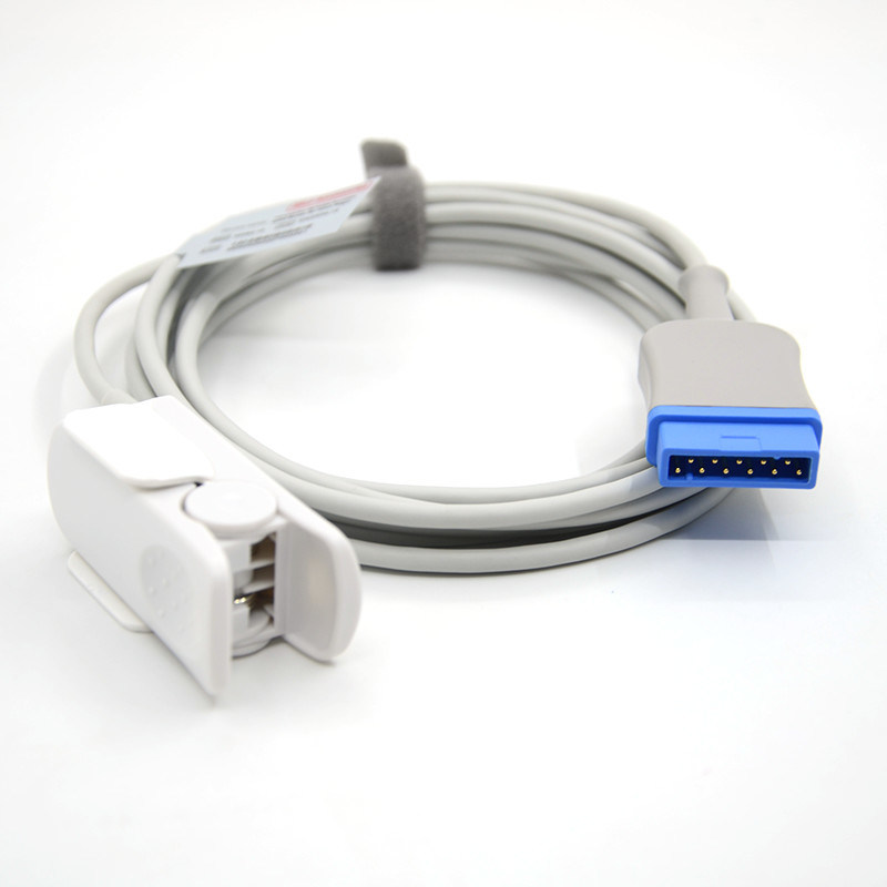 GE 11 pin Dedo adulto TPU gris Spo2 Sensor Cable Pack único para todos los tipos de pacientes Certificado CE