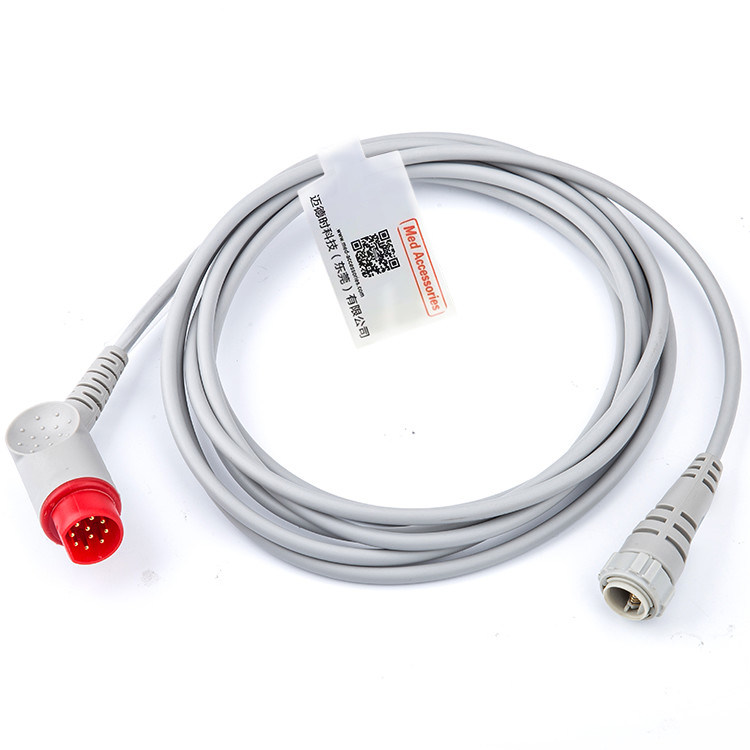 Cable portátil de adaptador de IBP TPU Compatible Mindray a MR 12 pin IBP Transductor