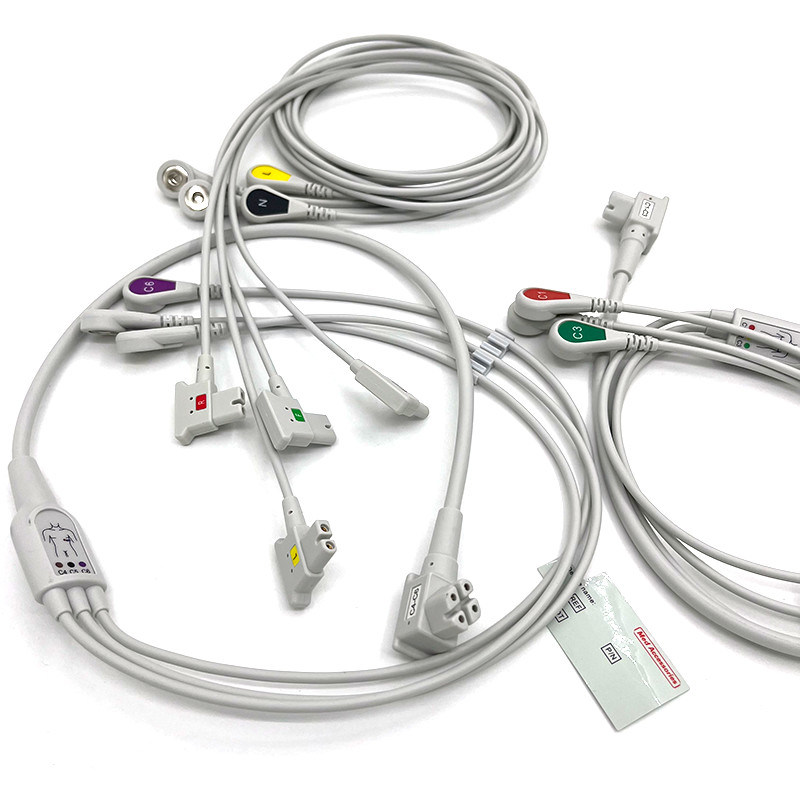 PH 10plomo TC30 cables de plomo ECG monitor Cable gris color láser libre de función múltiple