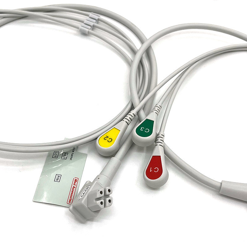 PH 10plomo TC30 cables de plomo ECG monitor Cable gris color láser libre de función múltiple
