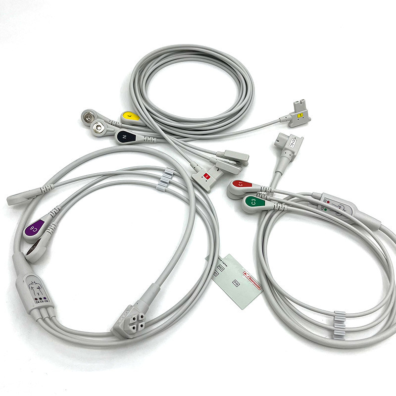PH 10plomo TC30 cables de plomo ECG monitor Cable gris color láser libre de función múltiple