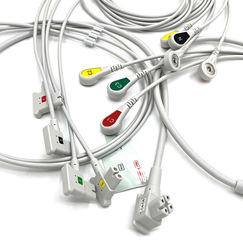 PH 10plomo TC30 cables de plomo ECG monitor Cable gris color láser libre de función múltiple
