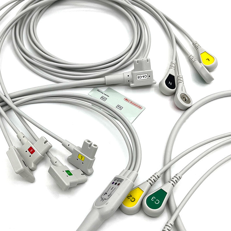 PH 10plomo TC30 cables de plomo ECG monitor Cable gris color láser libre de función múltiple