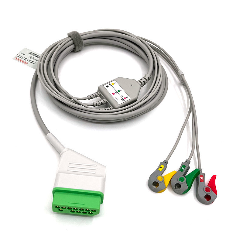 Nihon Kohden 12pin ECG Monitor Cable Gris Color Látex libre Multi Función