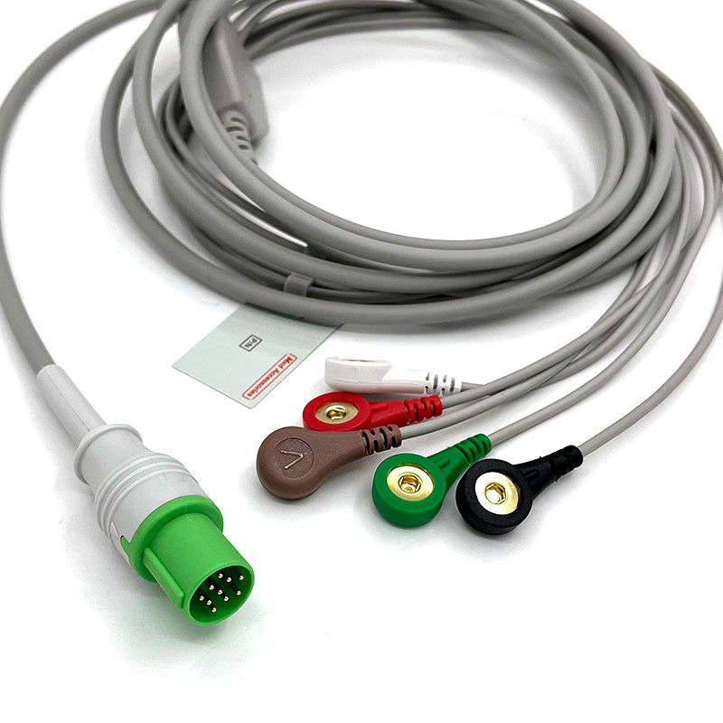 GE Helige 10 Pin ECG 5lead ECG Med Accesorios de ECG Médico Cables de monitoreo de ECG Multipurpose 0.9m Tamaño