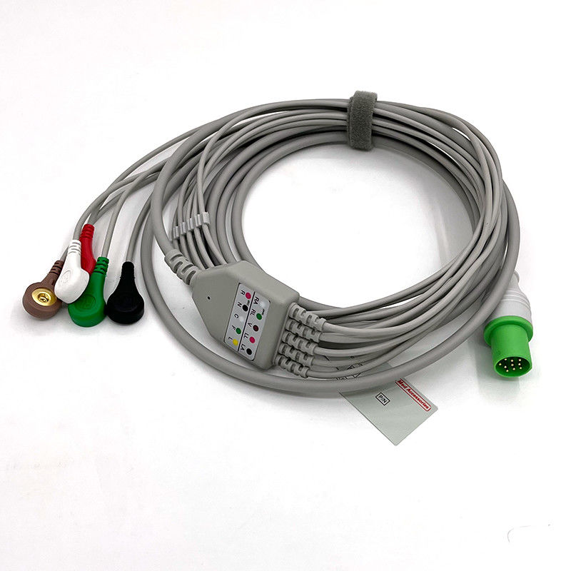 GE Helige 10 Pin ECG 5lead ECG Med Accesorios de ECG Médico Cables de monitoreo de ECG Multipurpose 0.9m Tamaño