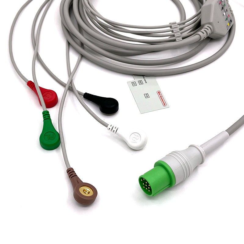 GE Helige 10 Pin ECG 5lead ECG Med Accesorios de ECG Médico Cables de monitoreo de ECG Multipurpose 0.9m Tamaño