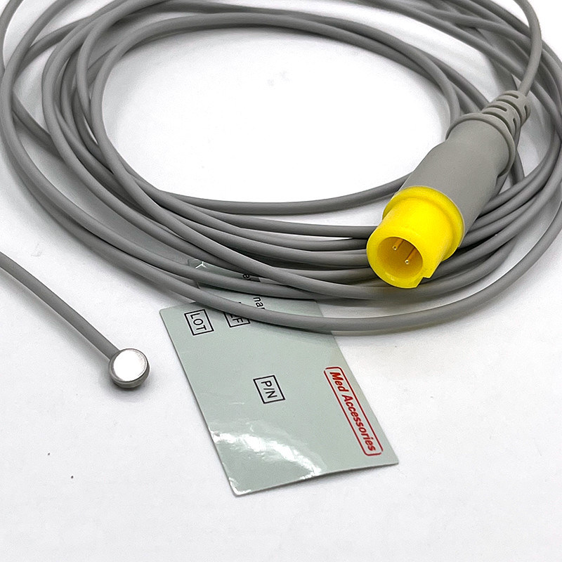 Compatible con la sonda de sensores de temperatura médica Mindray 2 pines reutilizables para pediatría