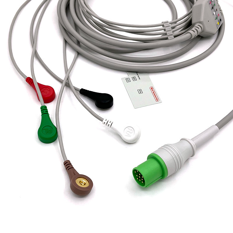 GE Helige 10 pinos de cable de monitoreo de ECG para accesorios médicos 0.9m tamaño