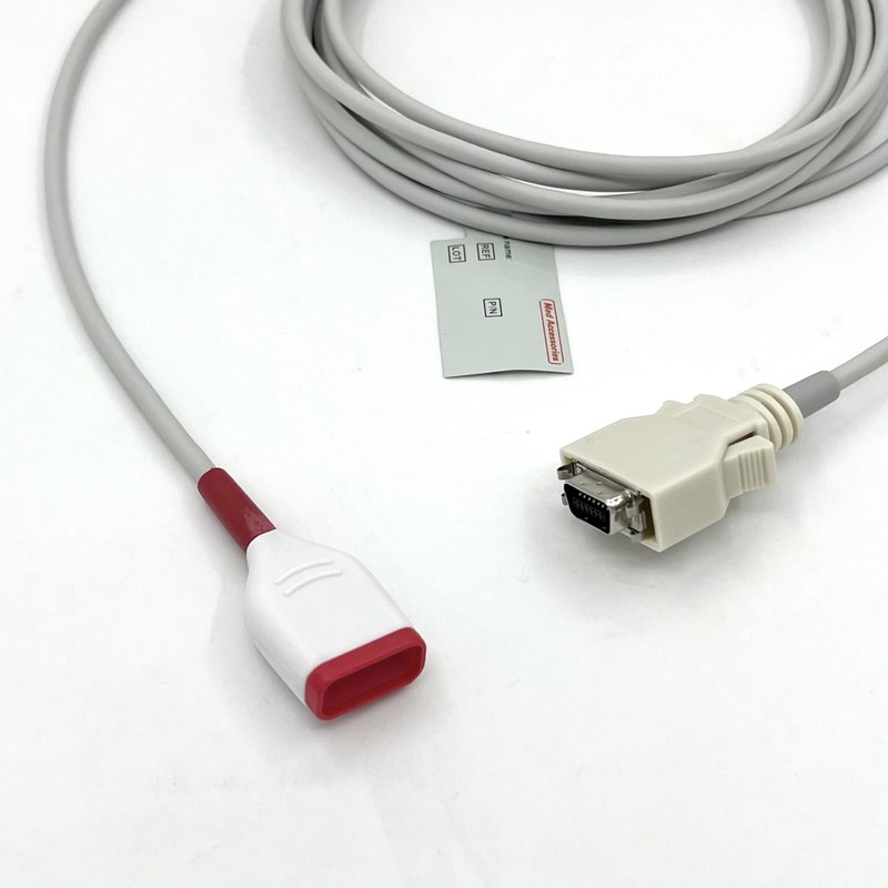 Compatible con el cable de extensión del sensor SpO2 de TPU gris M para accesorios de monitores de atención médica