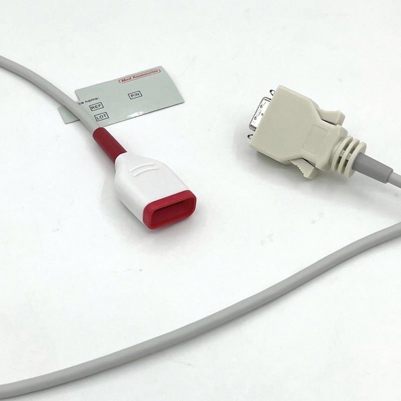 Compatible con el cable de extensión del sensor SpO2 de TPU gris M para accesorios de monitores de atención médica