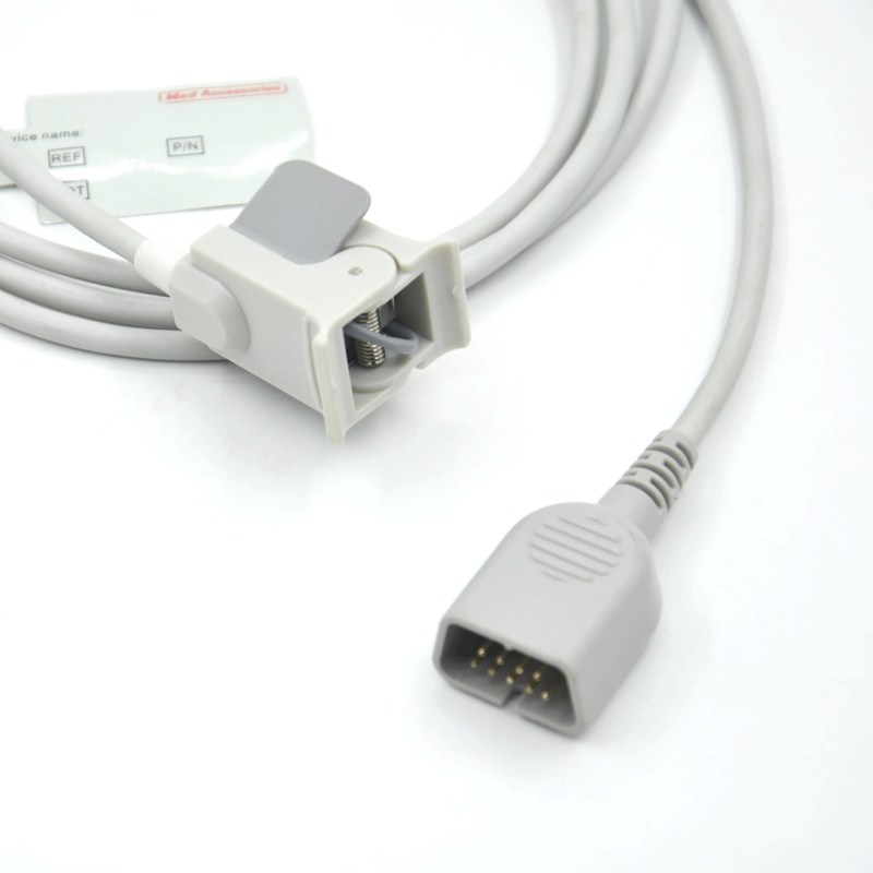 Fabricante Accesorios de monitoreo Dedo pediátrico Compatible con Nihon kohden Sensor SpO2 reutilizable de 9 pines