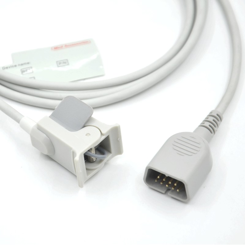 Fabricante Accesorios de monitoreo Dedo pediátrico Compatible con Nihon kohden Sensor SpO2 reutilizable de 9 pines