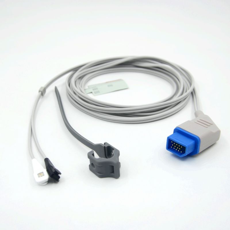Sensor Spo2 de punta blanda de silicona compatible con Nihon Kohden