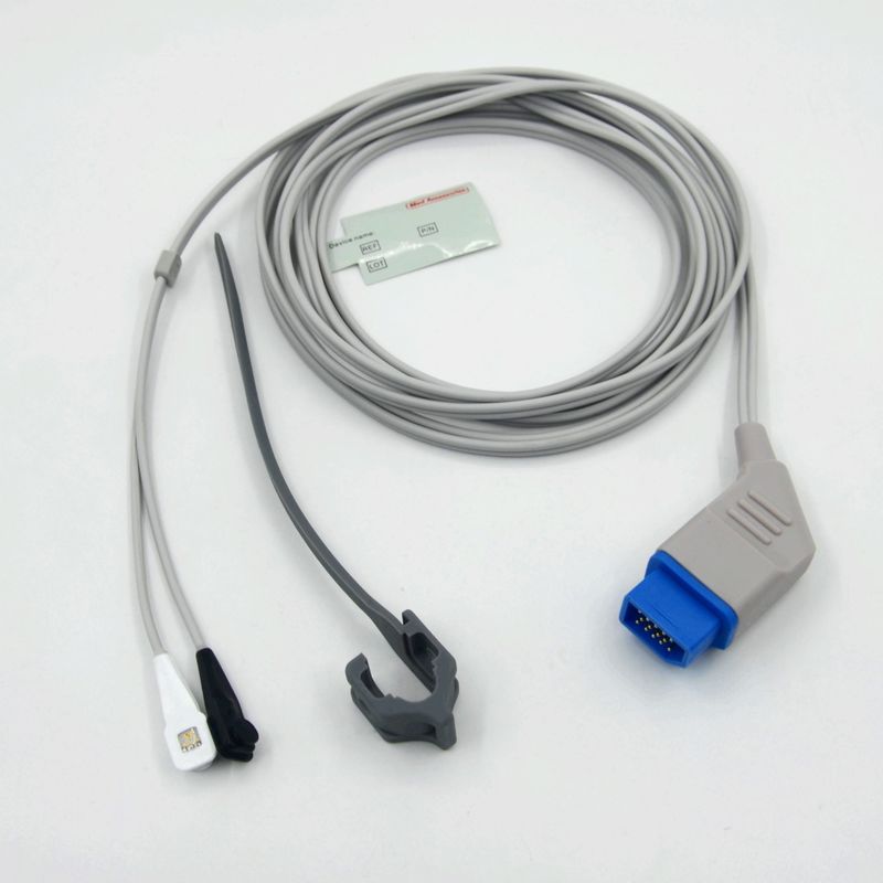 Sensor Spo2 de punta blanda de silicona compatible con Nihon Kohden