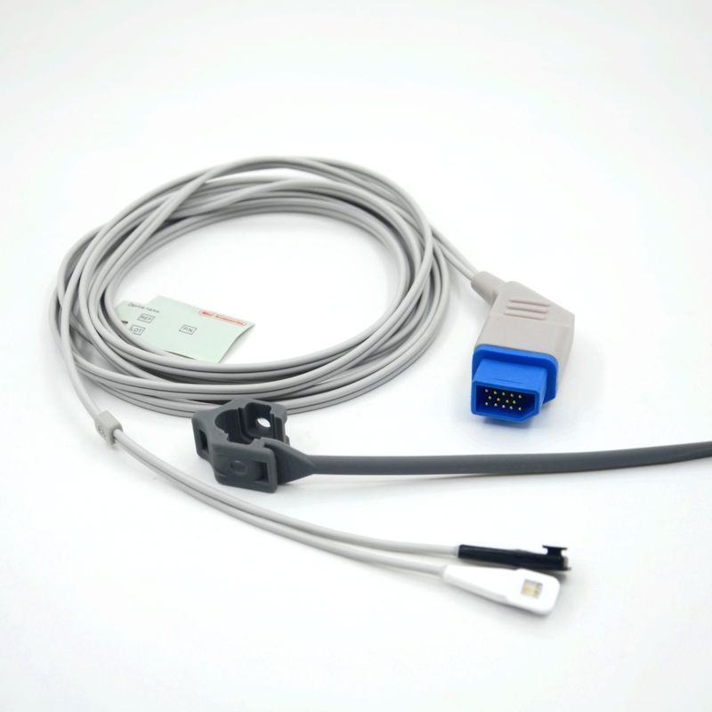 Sensor Spo2 de punta blanda de silicona compatible con Nihon Kohden