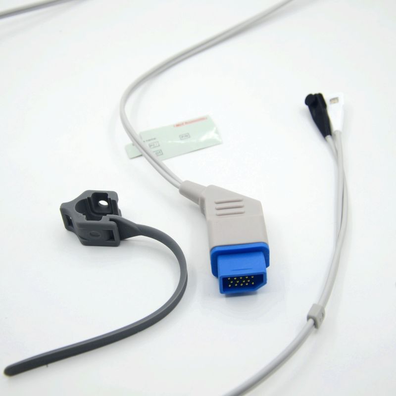 Sensor Spo2 de punta blanda de silicona compatible con Nihon Kohden
