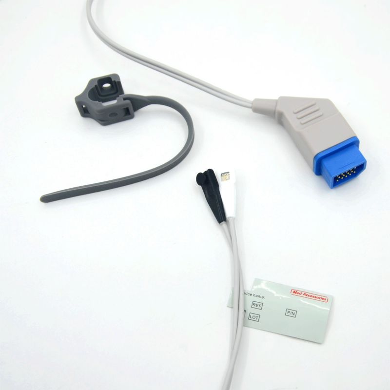 Sensor Spo2 de punta blanda de silicona compatible con Nihon Kohden