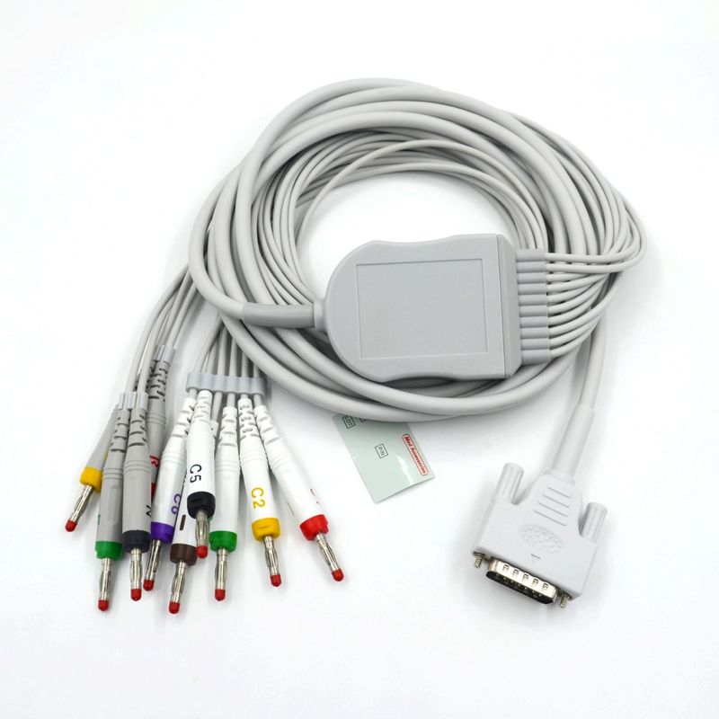 Compatible Nihon Kohden 10 Leads Cable de ECG para el monitor del paciente accesorio