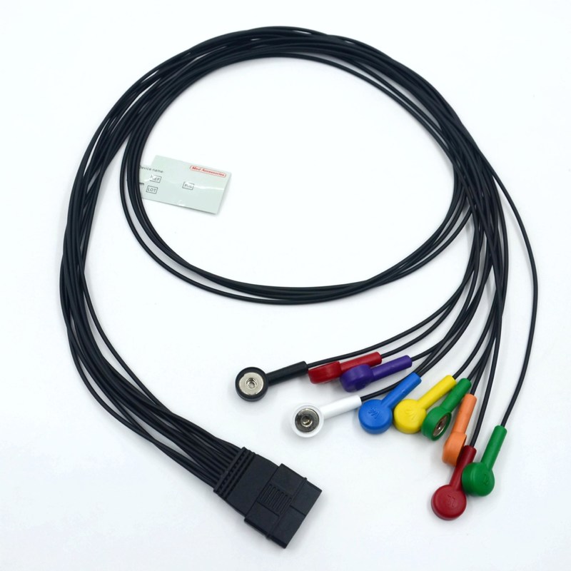 Cable para pacientes con ECG de plomo compatible Schiller 10 Schiller para Schiller MS-12 Cable de ECG azul