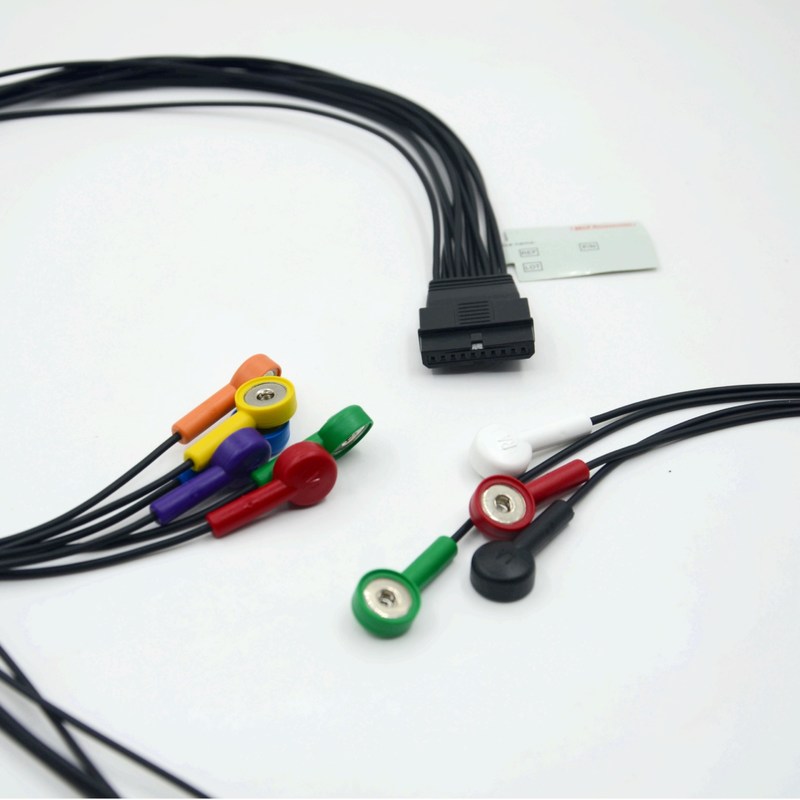 Cable para pacientes con ECG de plomo compatible Schiller 10 Schiller para Schiller MS-12 Cable de ECG azul