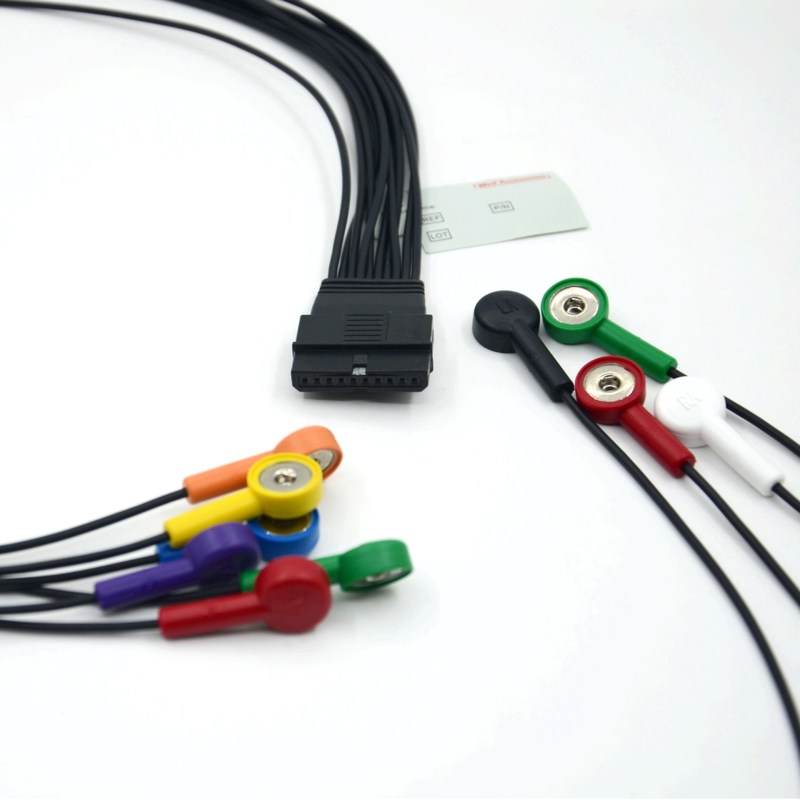 Cable para pacientes con ECG de plomo compatible Schiller 10 Schiller para Schiller MS-12 Cable de ECG azul