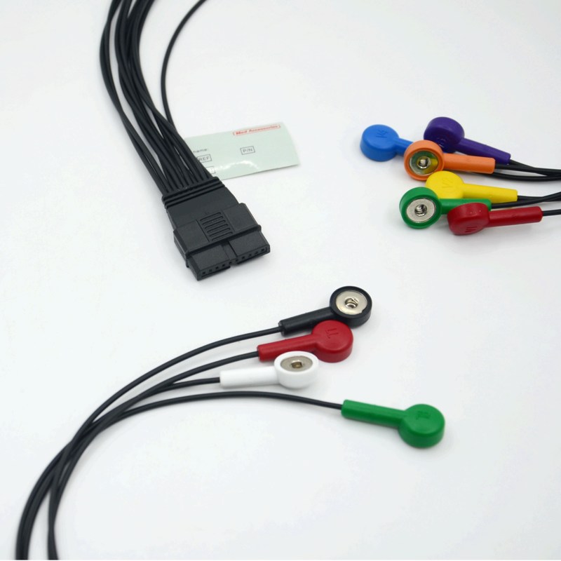 Cable para pacientes con ECG de plomo compatible Schiller 10 Schiller para Schiller MS-12 Cable de ECG azul